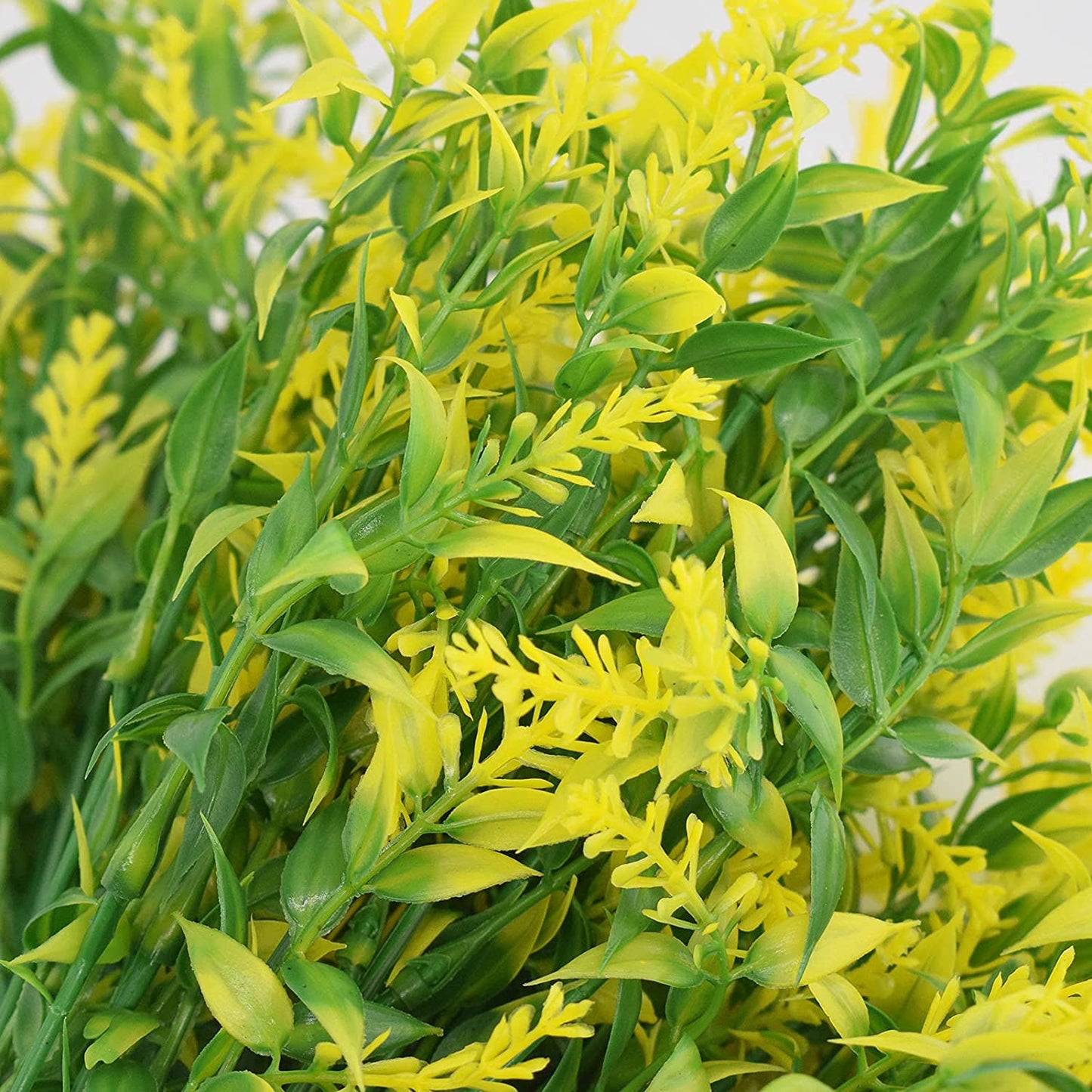 Boic 10 Bunches Artificial Lavender Flowers, Artificial Flowers Outdoor Fake Flowers Plastic Artificial Flowers Outdoor Use for Indoor Outdoor Home Office Garden Decor-Yellow