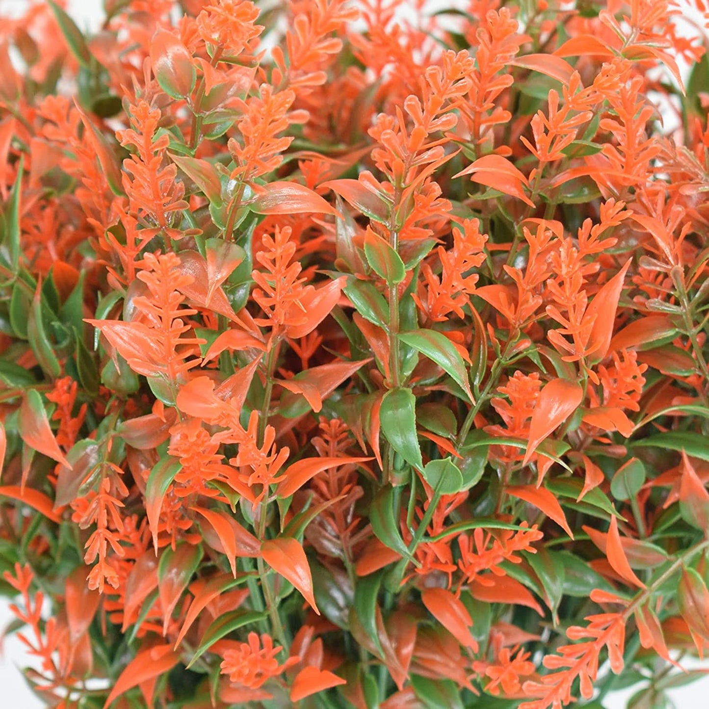 Boic 10 Bunches Artificial Lavender Flowers,Artificial Flowers Outdoor Fake Flowers Plastic Artificial Flowers Outdoor Use for Indoor Outdoor Home Office Garden Decor-Orange